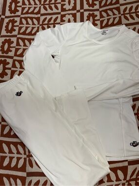 Hot Chillys Women’s Small White Thermal Base Layer Set Top & Pants